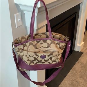 Coach Purple Diaper Bag